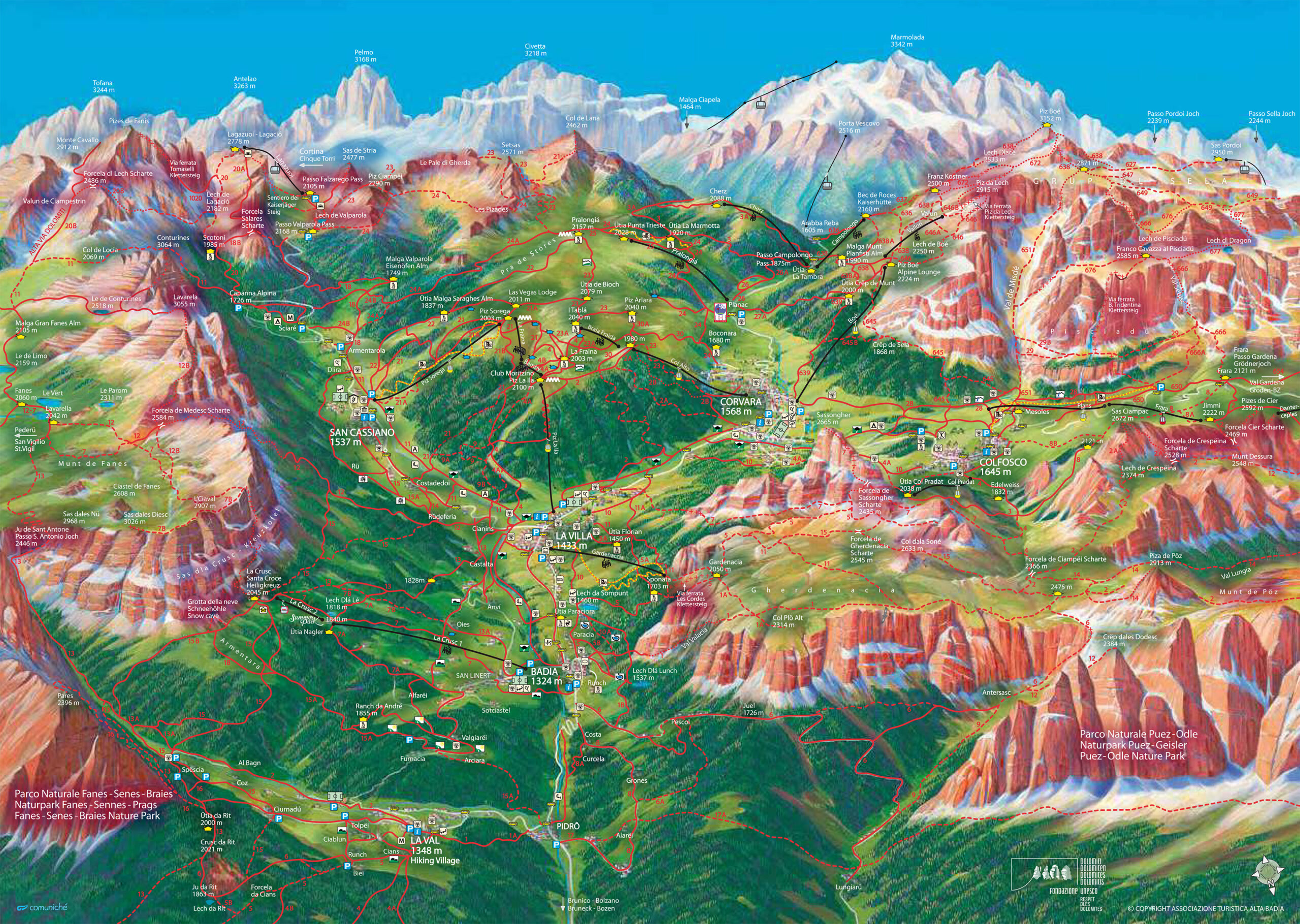 Alta Badia  - resort map