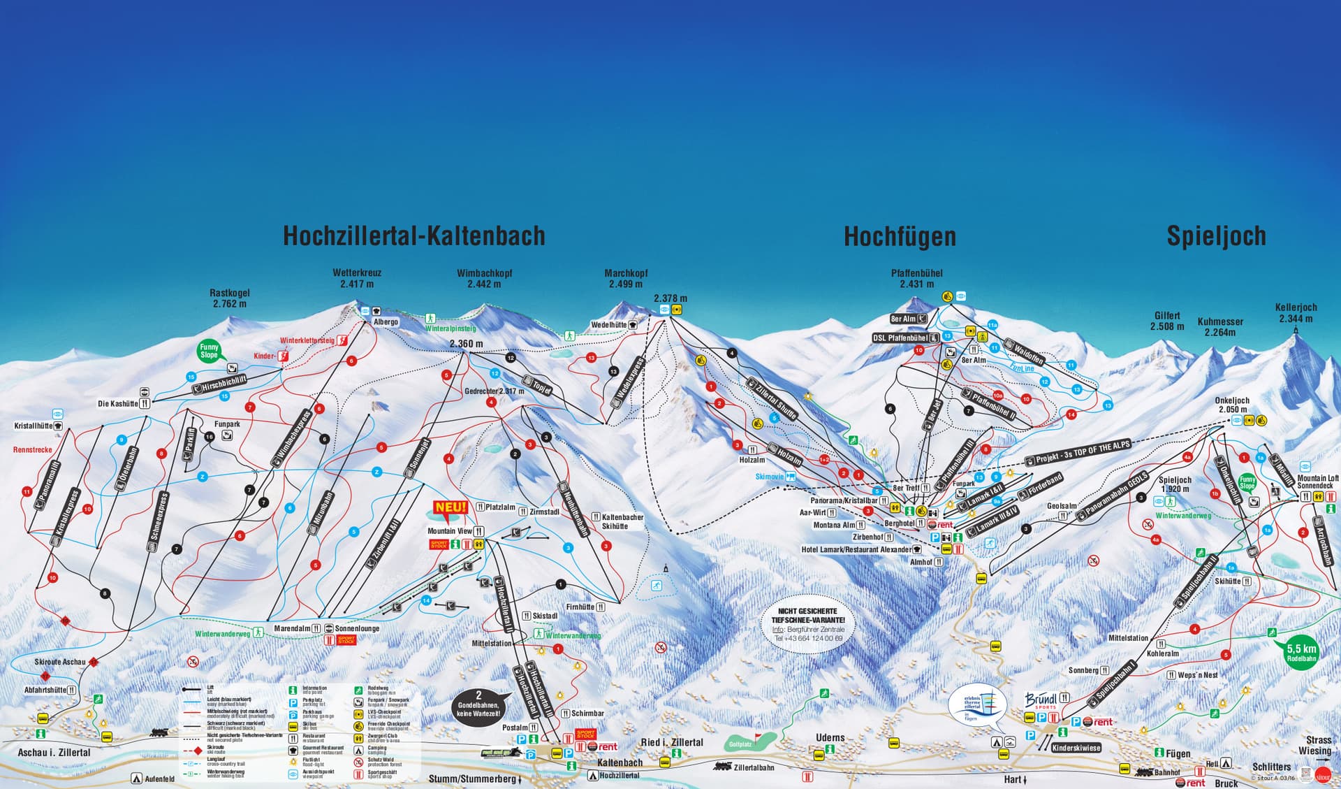 Fugen ski map