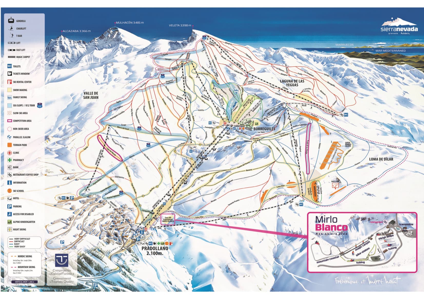 Sierra Nevada ski map
